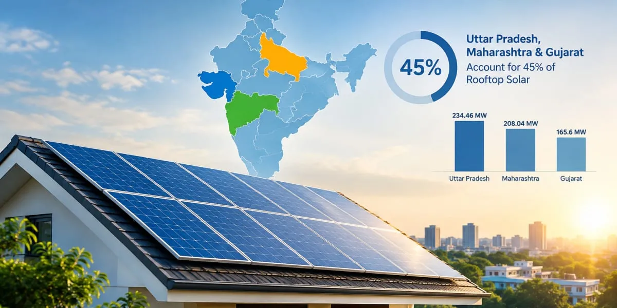 UP, Maharashtra & Gujarat Account for 45 Per Cent of Rooftop Solar