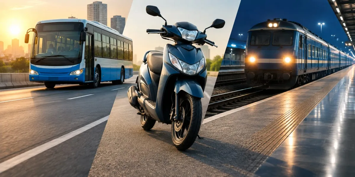Two-Wheelers Lead Work Commutes as Buses, Rail Dominate Overnight Travel