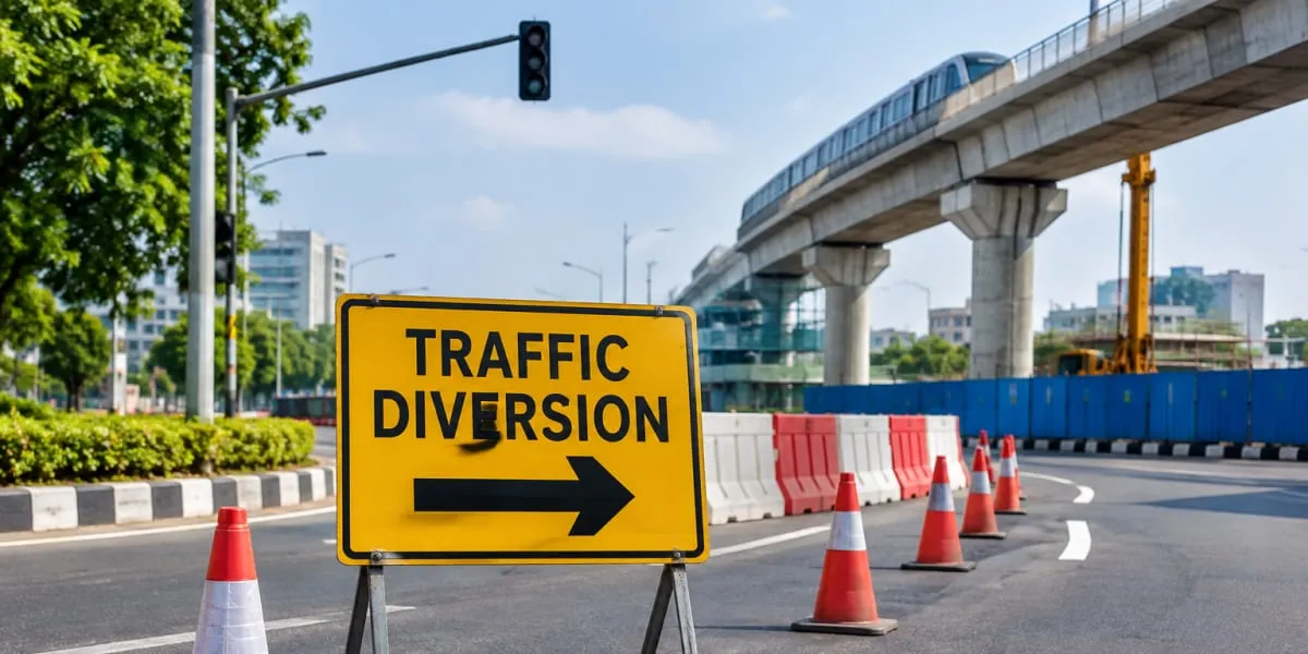 Traffic Diversions Near TTK Road Junction from October 9