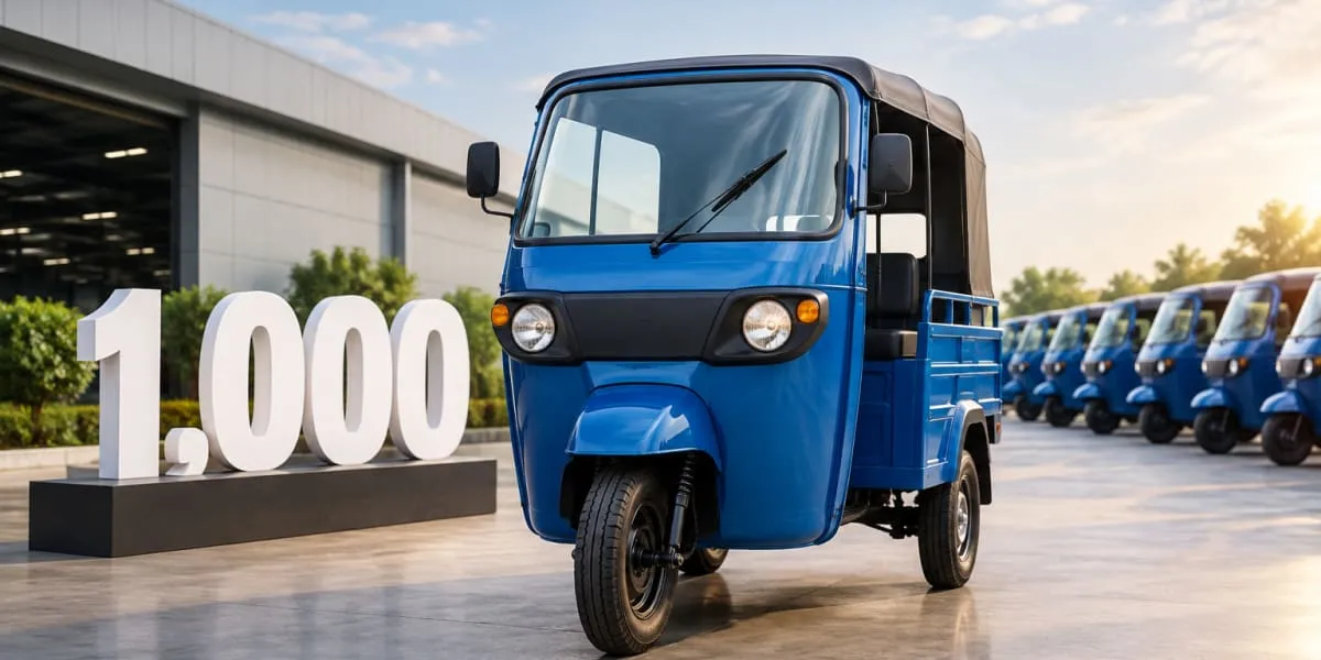 Youdha Reaches 1,000-Unit Mark for ePod Electric Three-Wheeler