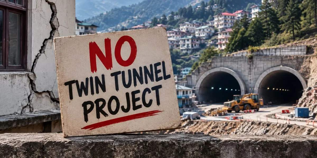 Shimla Residents March Against NHAI Twin-Tunnel Project