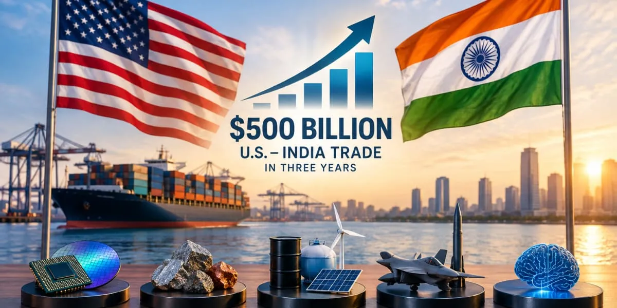 US Targets USD 500 bn India Trade in Three Years