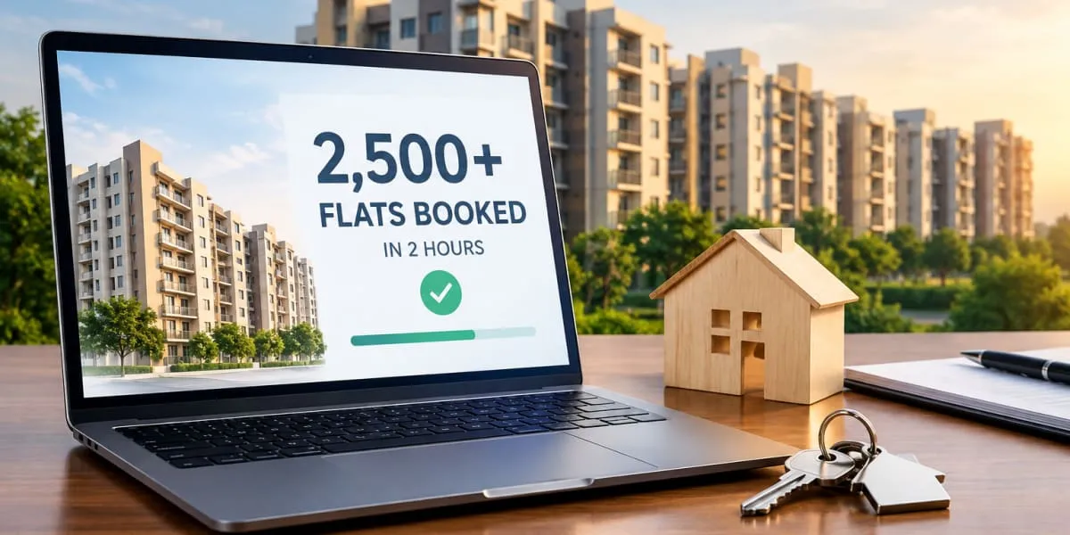 Awas Nivesh Yojana Sees 2,500 LIG Flats Booked in Two Hours