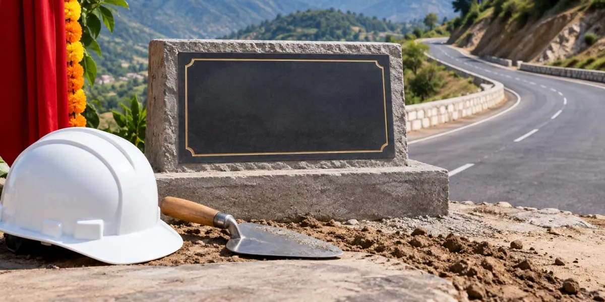 Ajaz Jan Lays Foundation for Two Poonch Roads