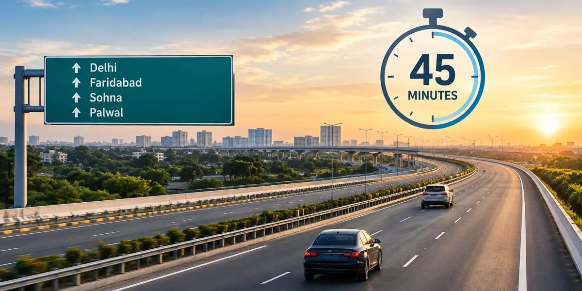 Delhi-Faridabad Expressway Cuts Peak Drive to 45 Minutes