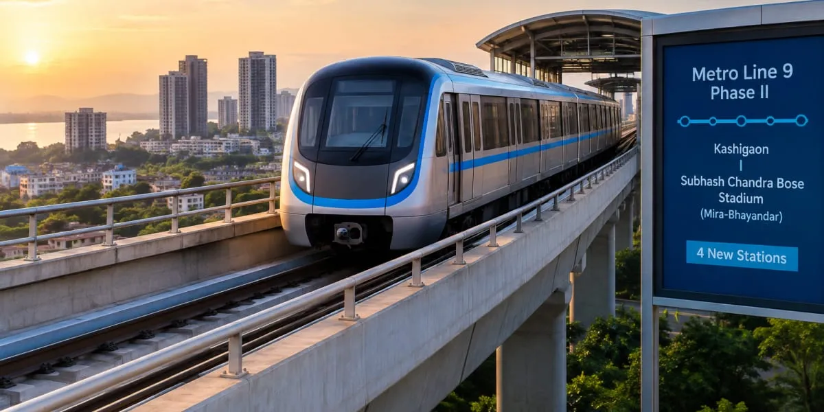 Mumbai Metro Line 9 Phase II Set to Reach Mira-Bhayandar by December