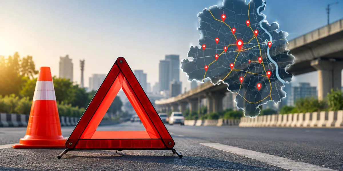 Delhi Identifies 153 Accident Black Spots Across Capital
