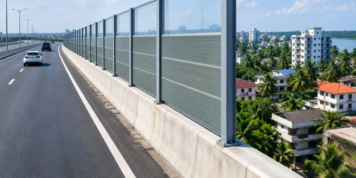NHAI Installs Noise Barriers on Aroor-Thuravoor Highway
