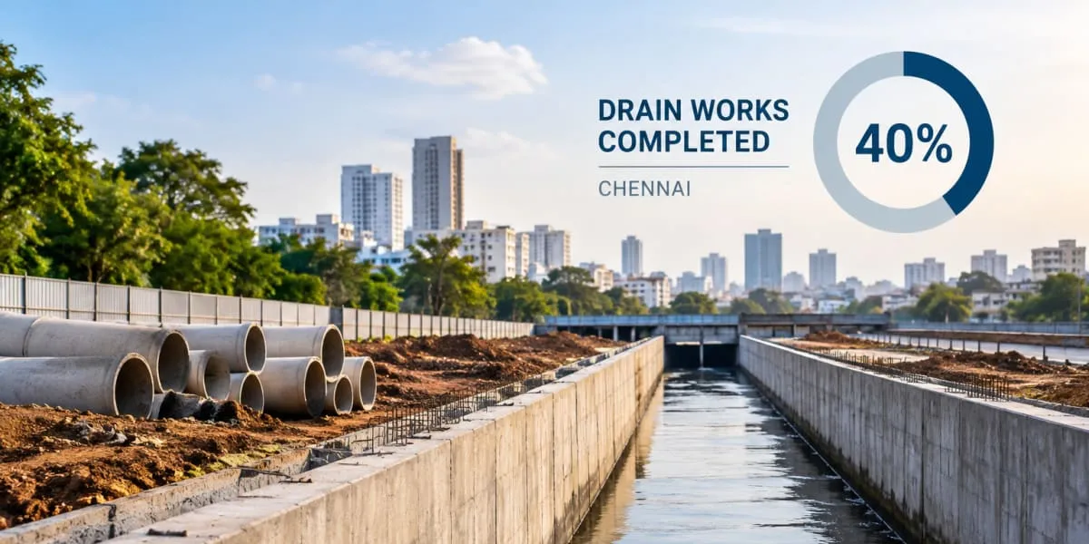 TVK Government Completes 40 Per Cent of Chennai Drain Works
