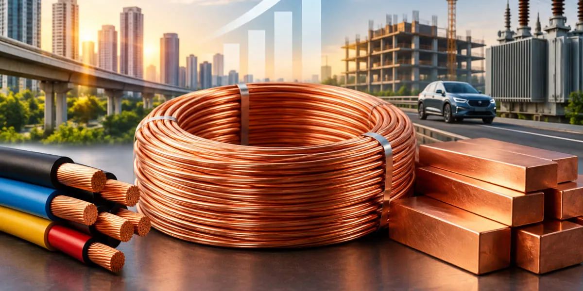 India’s Copper Demand Rises 12 Per Cent to 2,100 kt in FY26