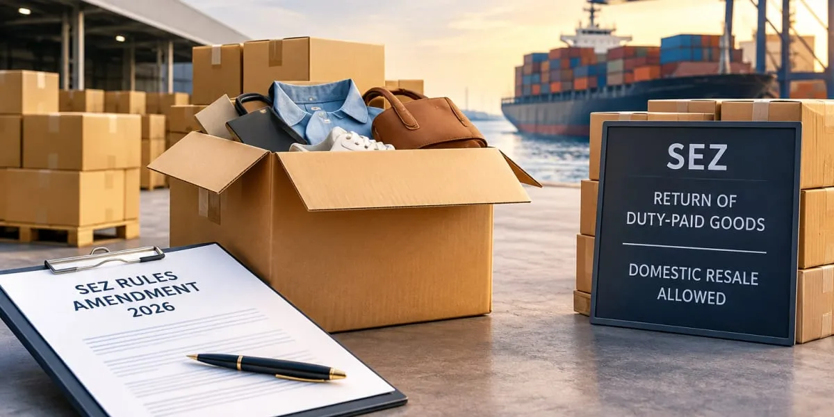 Government Allows SEZ Units to Reclaim Undelivered Goods, Limits Relief
