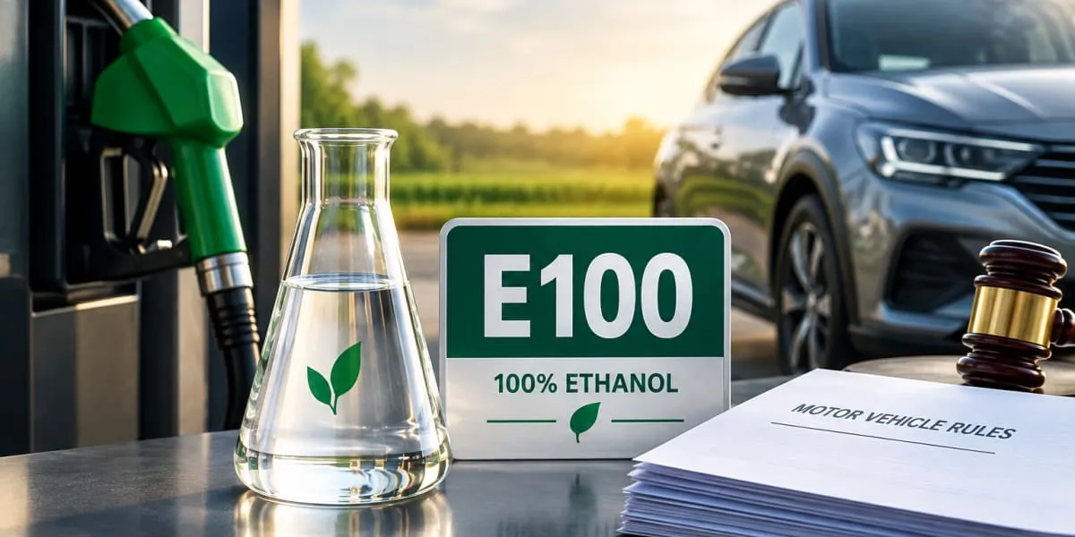Government Approves E100 for Flex-Fuel Vehicles Under Motor Vehicle Rules