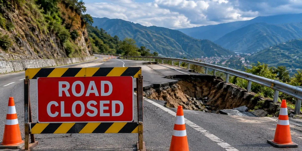 Himachal Highway Linking Nine Districts Closed After Road Subsides