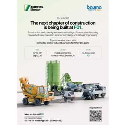 SCHWING Stetter India to Showcase 26 Products at bauma CONEXPO INDIA