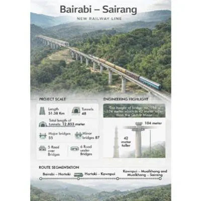Bairabi–Sairang Line Connects Aizawl to Rail Grid