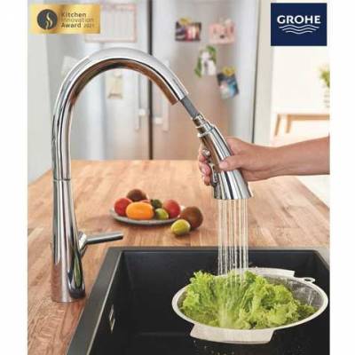GROHE's Zedra kitchen faucet has won the Kitchen Innovation Award for 2021