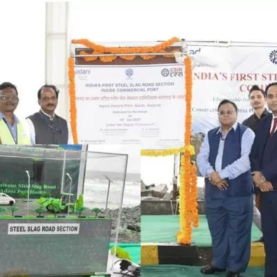 APSEZ Unveils World’s First Steel Slag Road Inside Hazira Port