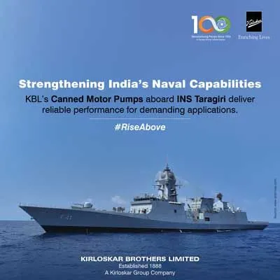 Kirloskar Brothers Boosts Naval Capability with INS Taragiri Role