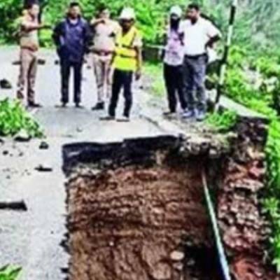 A portion of Delhi-Dehradun highway e-way project collapses