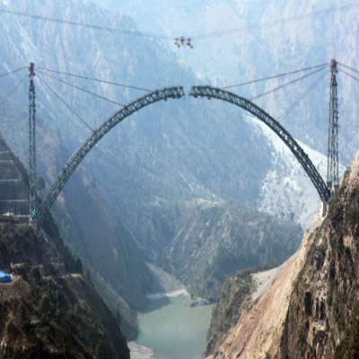  Chenab bridge arch to be completed today