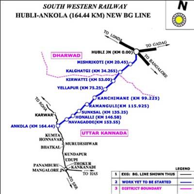 Railways to revise Hubballi-Ankola railway project
