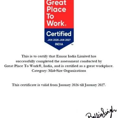 Emaar India Secures Great Place to Work Certification