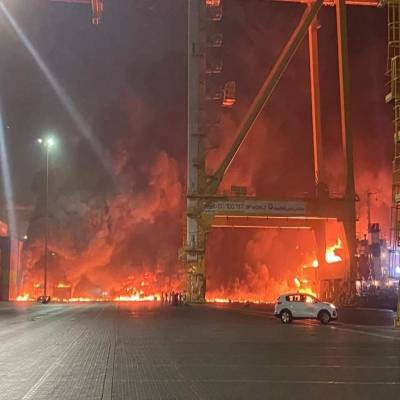  Dubai port explosion: Container ship explosion causes huge fire 