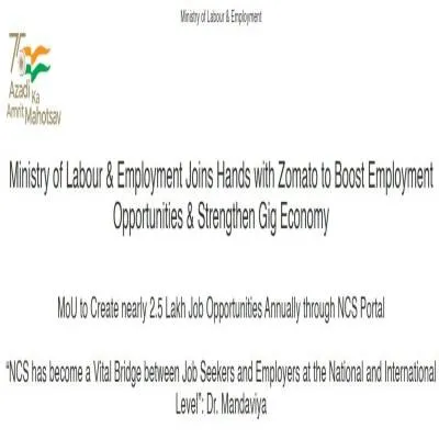 MoLE, Zomato Partner to Create Jobs via NCS Portal