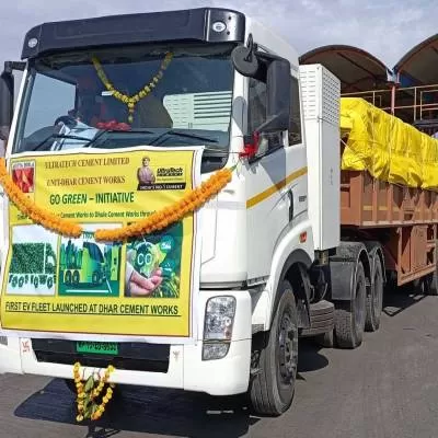 UltraTech pioneers green mobility with electric trucks.