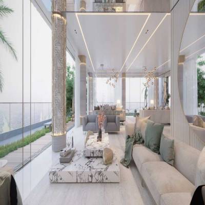 Expansive luxury living rooms by Essentia Environments