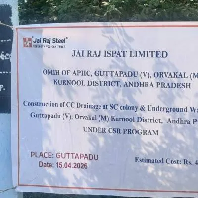 Jai Raj Ispat begins water, drainage project in Kurnool