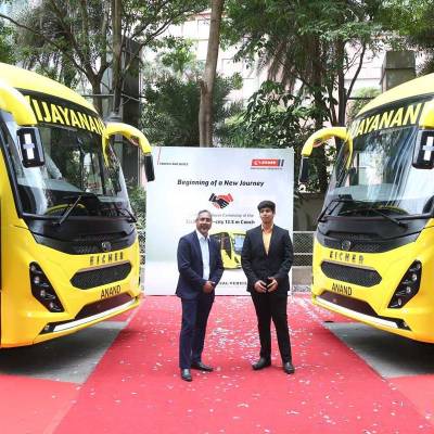Eicher delivers first batch of 13.5m AC buses to VTPL