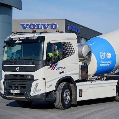 Volvo Delivers its First FMX All-Electric Concrete Mixer