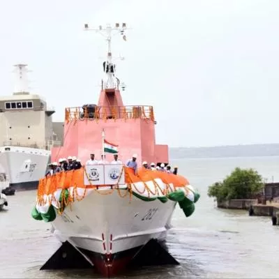 GSL Launches Sixth Indigenous Patrol Vessel for ICG