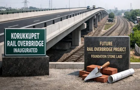 Stalin Opens Rail Overbridge At Korukkupet