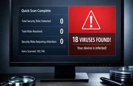 Norton Scan Interface Shows Conflicting Results