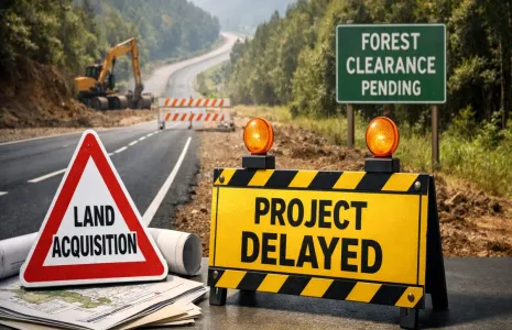 Land Acquisition And Forest Clearance Stall NH 169 Widening