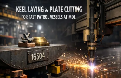 Keel Laying And Plate Cutting For Fast Patrol Vessels At MDL