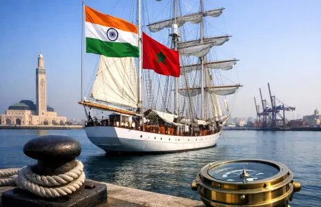 INS Sudarshini Arrives At Casablanca Morocco