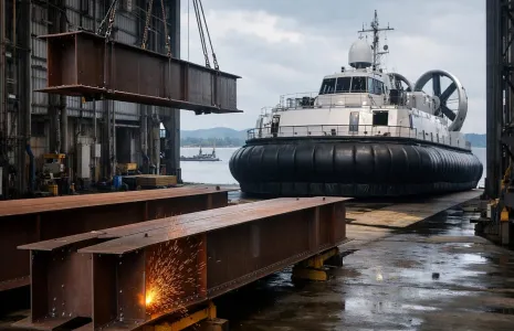 Indian Coast Guard Lays Girders For Indigenous Air Cushion Vehicles