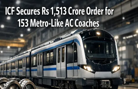 ICF Secures Rs 1,513 Crore Order for 153 Metro Like AC Coaches