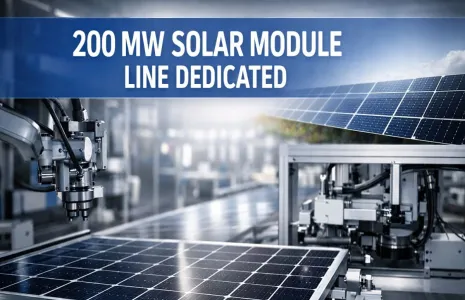 Union Minister Dedicates 200 MW Solar Module Line