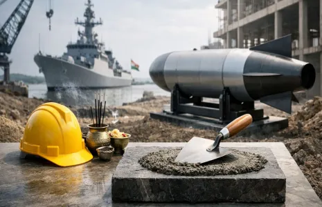 BDL Lays Foundation For Naval Systems Facility In Andhra Pradesh