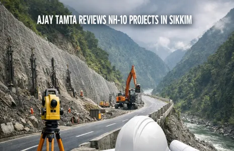 Ajay Tamta Reviews NH-10 Projects In Sikkim