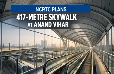 NCRTC Plans 417-Metre Skywalk With Travelators at Anand Vihar