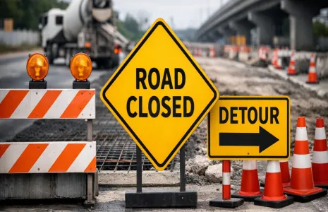 Traffic Diversions In Chatrinaka For Cement Concrete Road Works