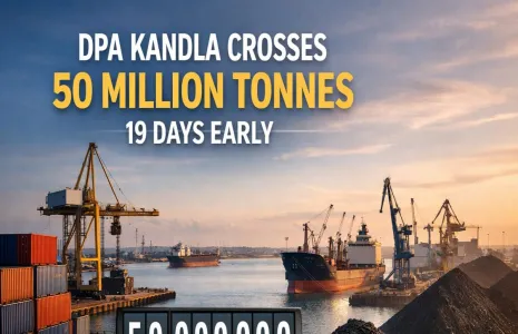 DPA Kandla Crosses 50 mn t Mark 19 Days Early