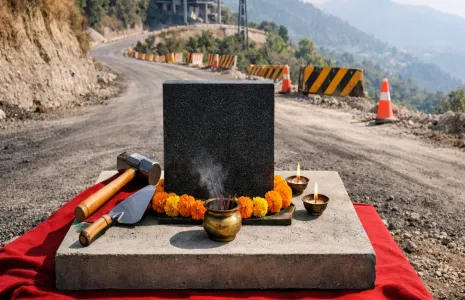 Foundation Stone Laid For Alternative Motorable Road In Purukul