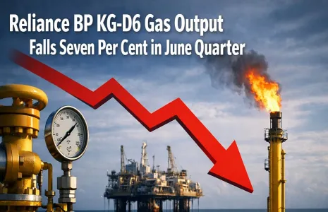 Reliance BP KG-D6 Gas Output Falls Seven Per Cent in June Quarter