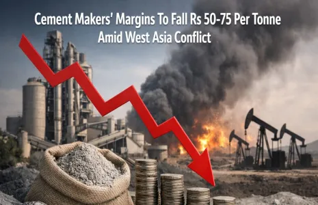 Cement Makers' Margins To Fall Rs 50-75 Per Tonne Amid West Asia Conflict